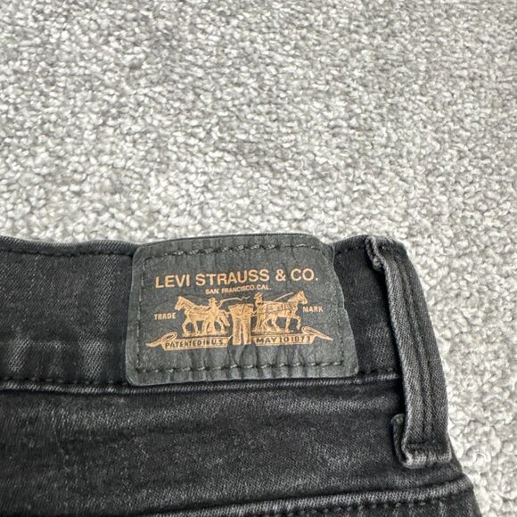 Levi's 548 Perfectly Slimming Capri Denim Jeans Womens 10 Black Cotton Stretch - Picture 4 of 15